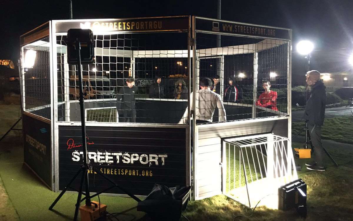 Soccer Cage at Night, Aberdeen, Scotland